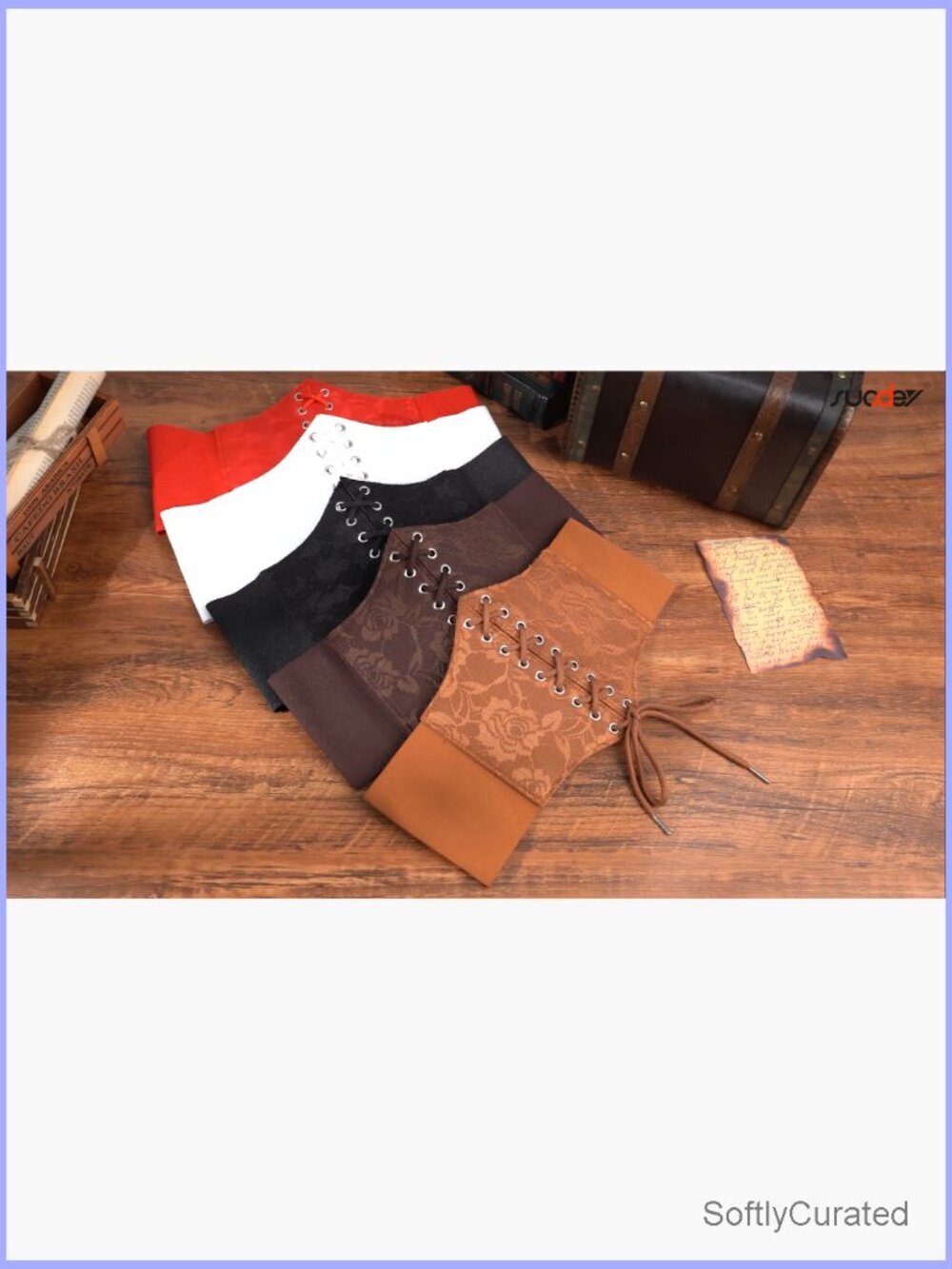 Vintage Lace-Up Elastic Waist Corset Belt for Women - Picture 6 of 7
